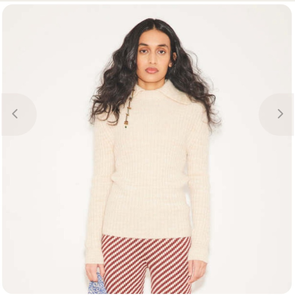 Misha & Puff Ines Sweater Alpaca Mohair Wool Silk Color String Extra Small